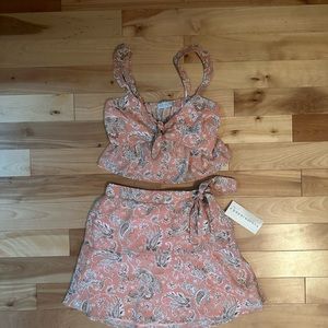 NWT Paper Crane 2-piece co-ord set skirt and top size small